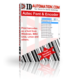 Aztec Barcode Font & Encoder