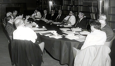 Meeting of the organizing committee on April 28, 1978, at Rockefeller University, New York (Charles Babbage Institute, University of Minnesota)