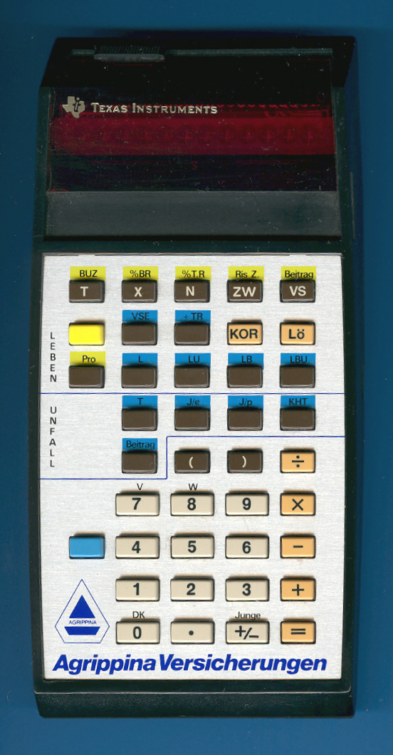 Agrippina Insurance calculator by Texas Instruments