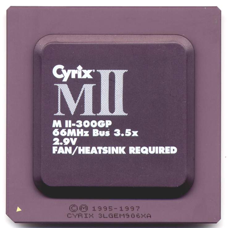 Cyrix M II-300GP, 66 MHz Bus, Dark