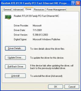 update realtek rtl8139 family pci fast ethernet nic update realtek rtl8139 family pci fast ethernet nic